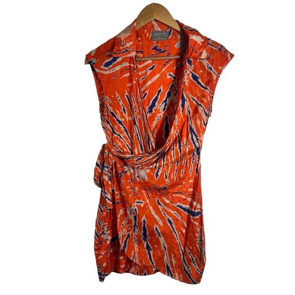 Urban Outfitters Mini-Robe Portefeuille Silver Sun Wrap Dress Size Small - Picture 4 of 16